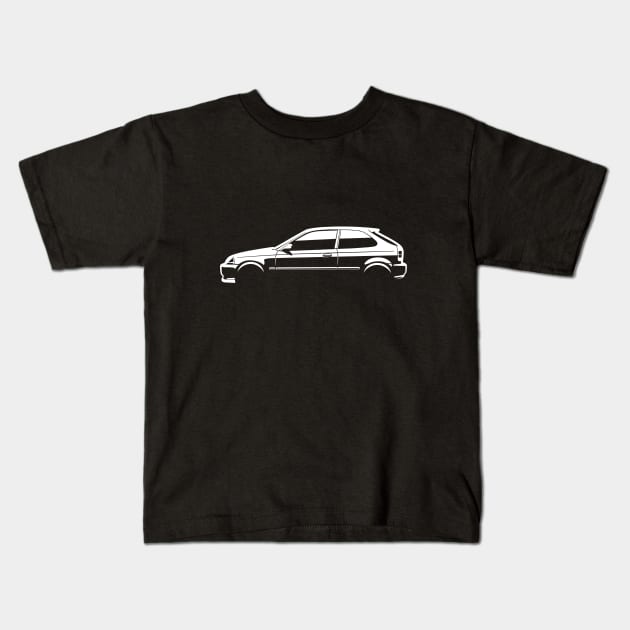 Civic EK Coupe 1998 Kids T-Shirt by fourdsign